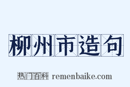 柳州市造句是什么意思的图片